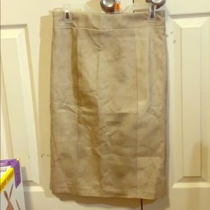 Faux leather pencil skirt